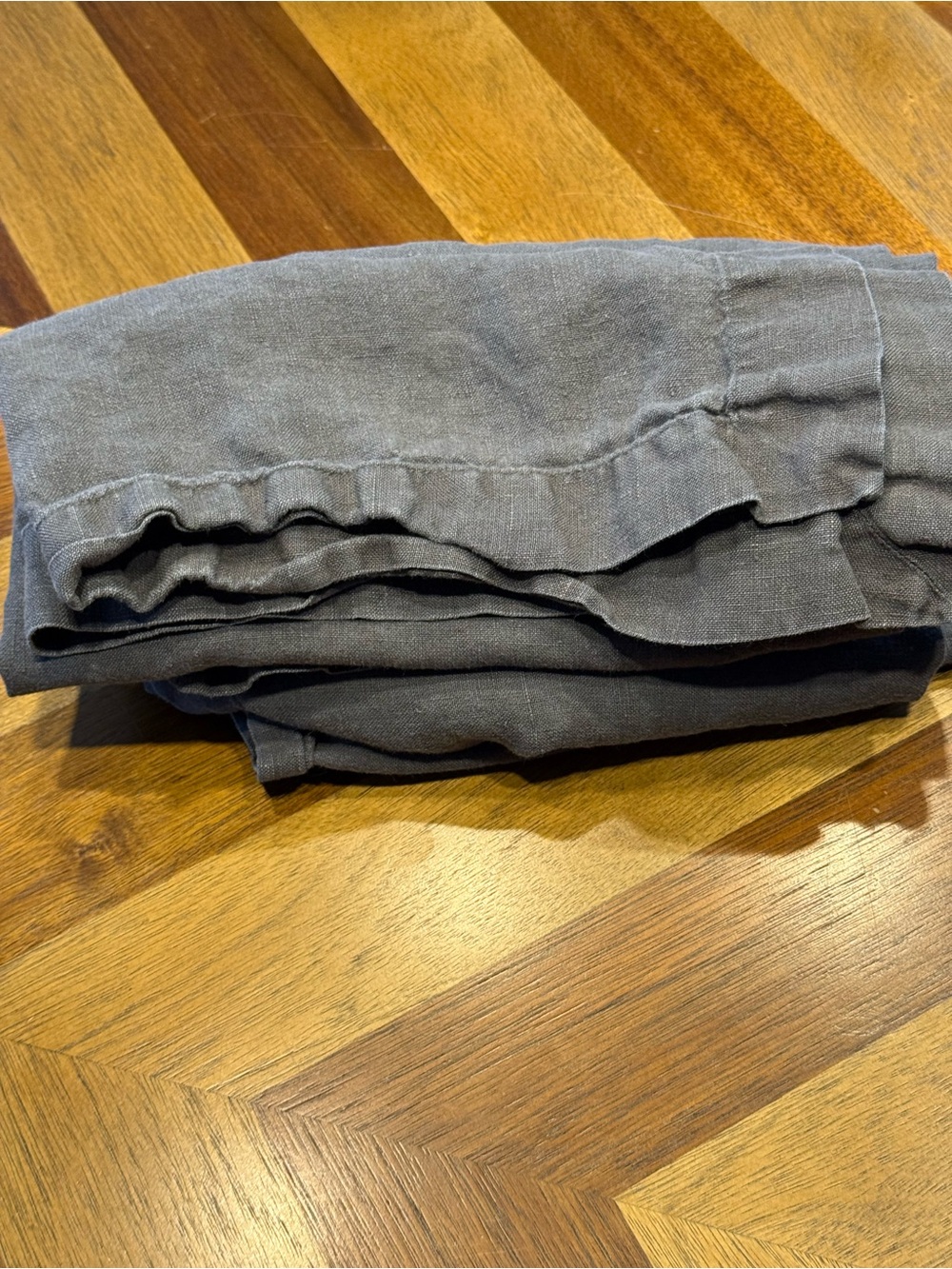 Pottery Barn Gray Linen Napkins set of 4
